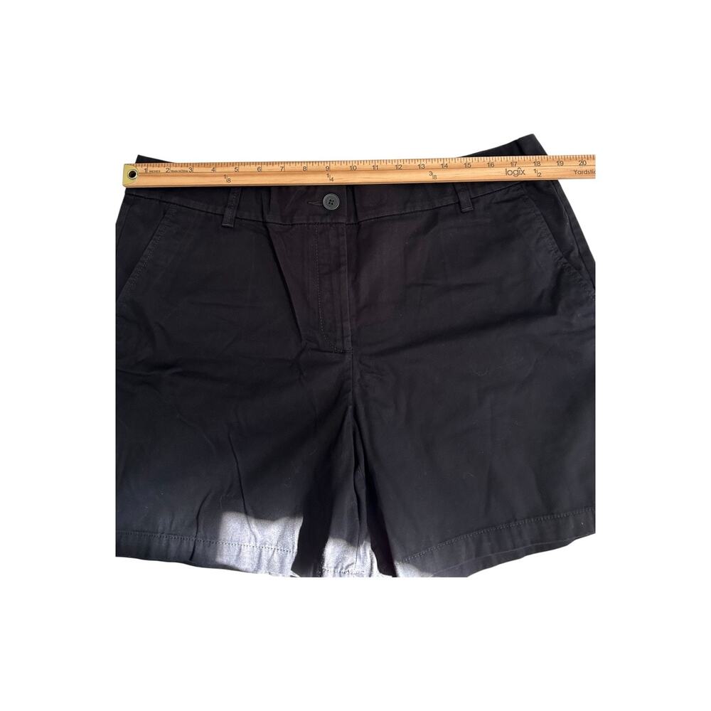 Ann Taylor Loft Shorts Size 14 Black 6" Short Inseam Casual Everyday Chinos - Picture 7 of 12